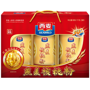 【西麦】燕麦核桃粉礼盒装3罐1000g