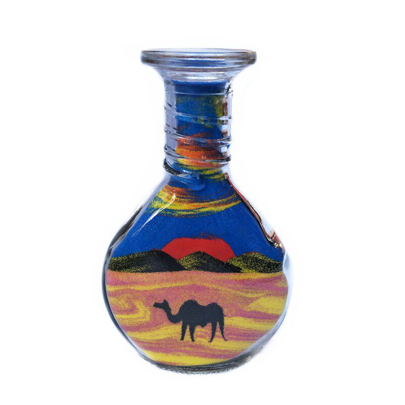 新品敦煌沙瓶画鸣沙山五色沙diy