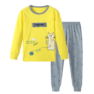 儿童秋衣秋裤套装纯棉100%全棉a类男童女童中领大童内衣线衣线裤