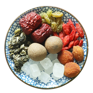 陇萃堂八宝茶原味三炮台茶盖碗三泡台茶花草茶450g茶老兰州特产