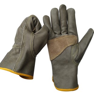 厂家焊工短皮电焊手套 牛皮防护防风隔热耐高温工业劳保柔软耐磨