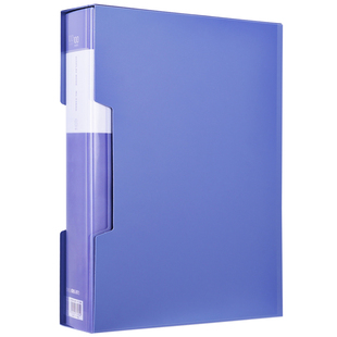 得力资料册透明10/20/30/40/60/80/100内页学生用a4插页袋文件夹