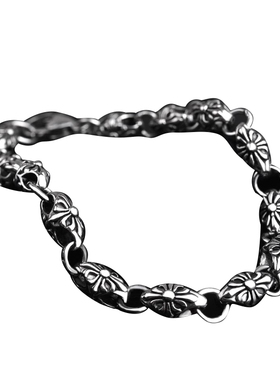 欧美复古金属男士钛钢霸气手链