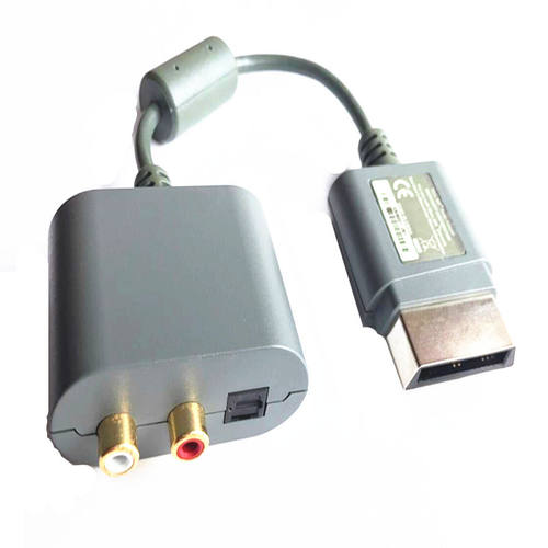 国产XBOX360音频线转接器 光纤转接5.1声道 SLIM接音响耳机转换线