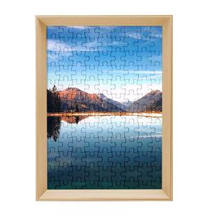 拼图框装裱1000片500画框70X50欧式实木大尺寸3djp相框架定制挂墙