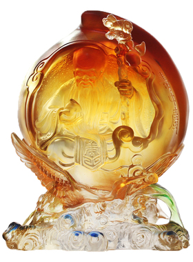 古法琉璃摆件高档礼物寿桃送爷爷