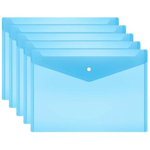 得力塑料文件袋透明档案袋按扣资料袋试卷袋A4纽扣袋a4文件夹办公用品票据袋加厚防水美术袋产检收纳袋学具袋
