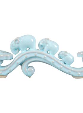 陶瓷如意大象玄关民宿装饰品摆件