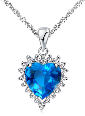 小众网红设计精镶心型刻字项链