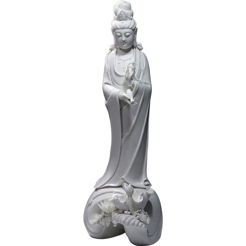 滴水观音高档佛像工艺品德化陶瓷