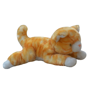 趴趴猫咪毛绒玩具公仔仿真虎斑猫玩偶陪睡安抚娃娃小花猫生日礼物