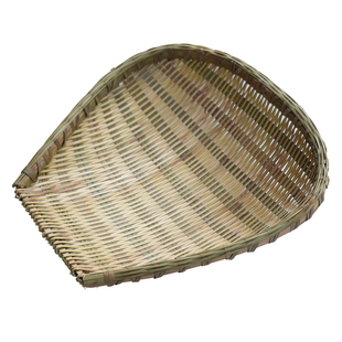 竹编簸箕全青皮圆形筛子筲箕竹筛收纳晾晒干货竹簸箕农家竹篮绘画