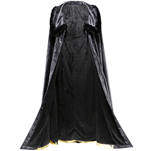 斗篷古装男加绒披肩式印花唐朝连帽汉服大氅长款外套披风男冬季