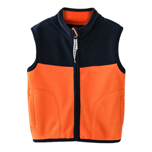 儿童摇粒绒马甲春秋薄款男女童坎肩外套宝宝外穿马夹抓绒背心韩版