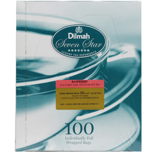 迪尔玛Dilmah覆盆子味红茶100片独立包装原装进口袋泡茶包餐饮装
