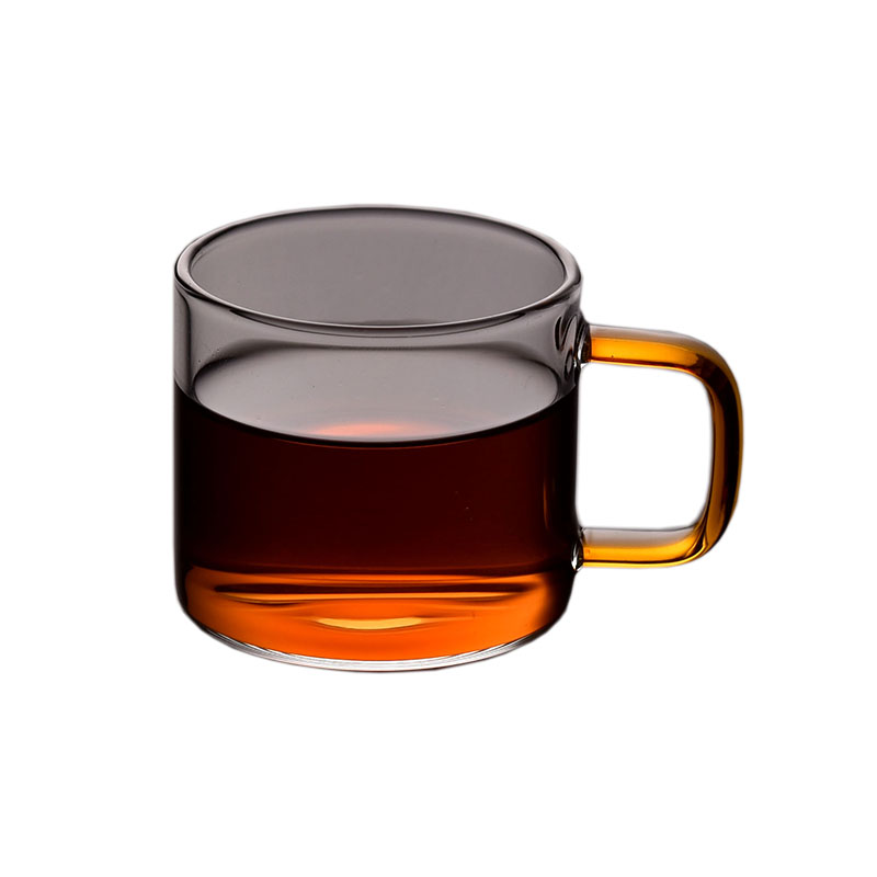 班意小茶杯功夫茶具套装家用带把透明玻璃杯子6只装喝茶品茗泡茶