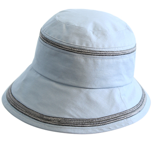 渴望 高品质棉麻渔夫帽亚麻透气可折叠布帽女士遮阳帽夏秋百搭帽