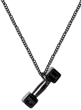 韩版时尚健身男士钛钢刻字项链