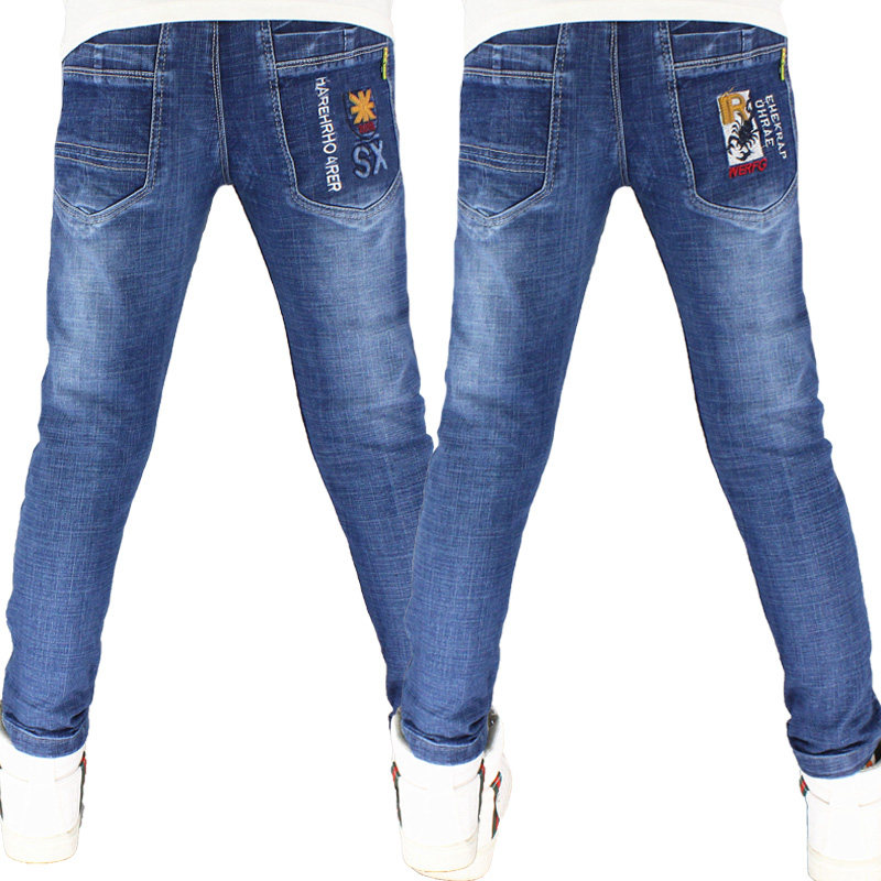 男童牛仔裤长裤单裤2023春秋新款中大童宽松男孩休闲弹力儿童裤子