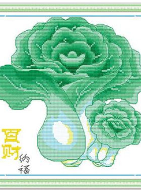 印花彩珠绣珠子十字绣书房卧室
