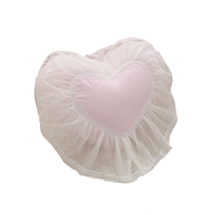 情儿坊 欧式田园 腰靠坐垫 心形抱枕靠枕含芯抱枕 兰妮公主纯棉