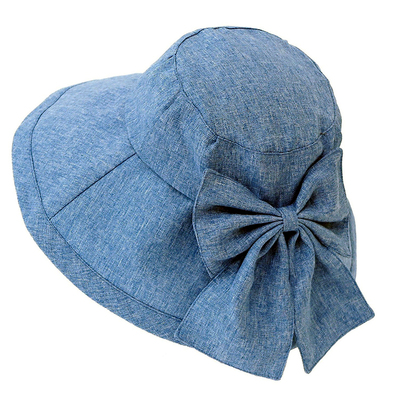 遮阳帽抗uv蝴蝶结宽帽檐现货日本