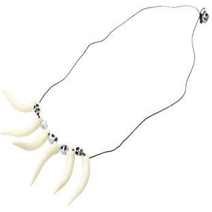 cos儿童节化妆舞会野人印第安人骷髅非洲人大獠牙大项链颈饰道具