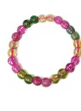 碧玺瑞铺彩虹色弹力线时尚戒指