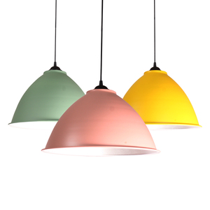 简约现代北欧单头单个吊灯工业风灯罩办公室彩色吧台餐厅灯美发店