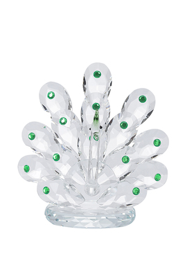 水晶孔雀生日结婚礼物家居装饰