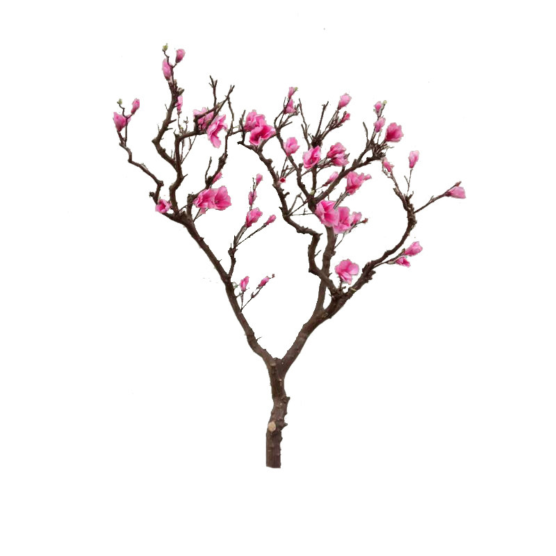 仿真玉兰花树橱窗装饰室内客厅绿植造型盆景落地花干树枝摆件枯树
