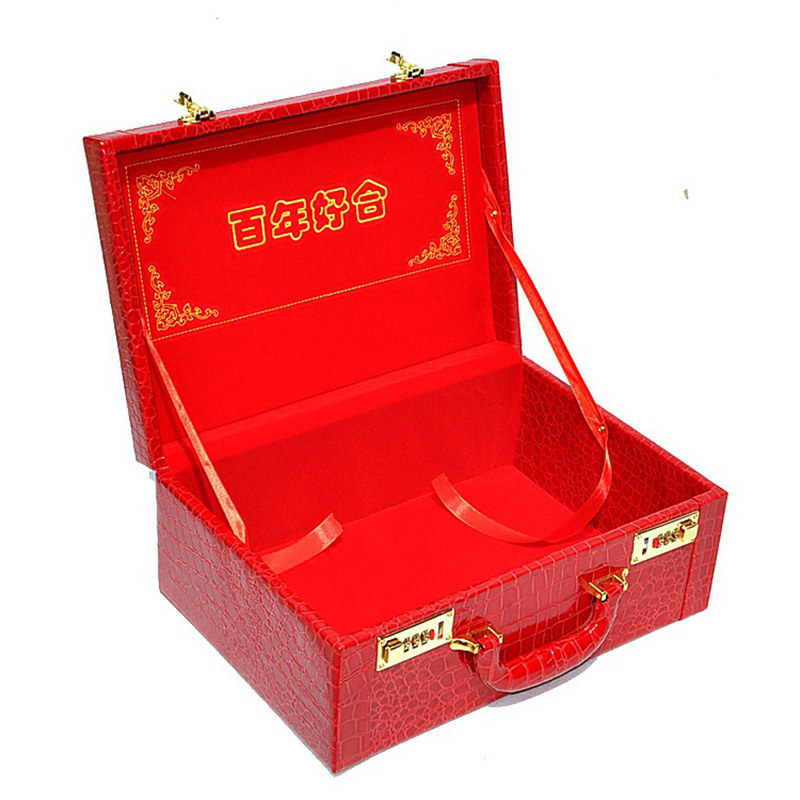 陪嫁箱结婚箱子红色箱彩礼箱