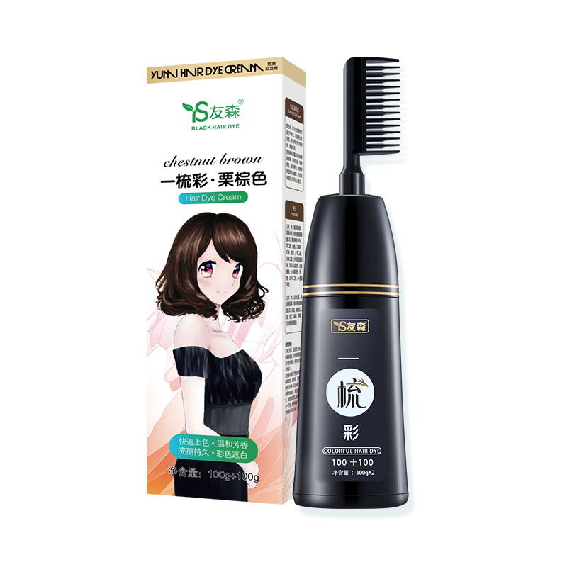 友森显白自己在家一梳彩染发剂