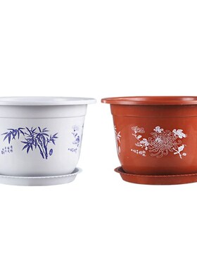 特大号圆形白色塑料花盆优质仿