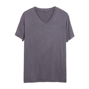 男夏短袖T恤家居服睡衣薄款宽松加肥加大码休闲可外穿白色莫代尔