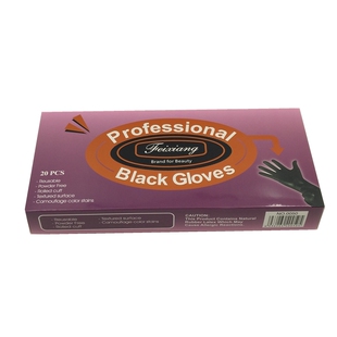 黑色美发手套烫染发洗头韩国盒装加厚发型师专用防水橡乳胶理发店