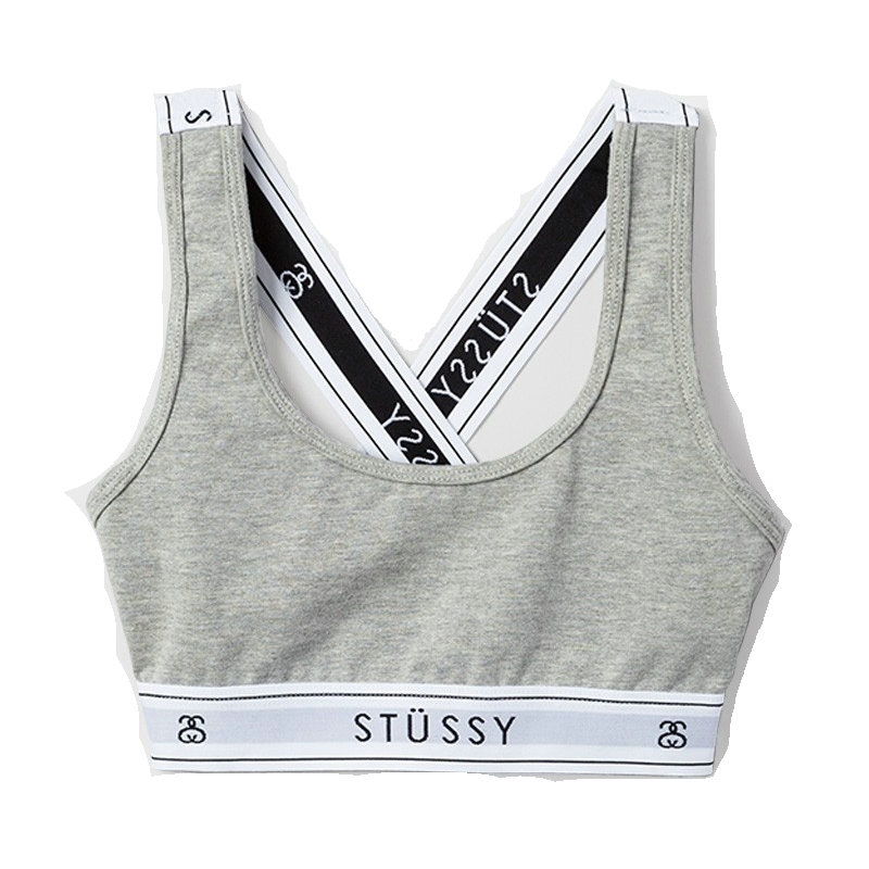 独家现货Stussy CROSS BACK CROP 运动内衣性感套装交叉织带内衣