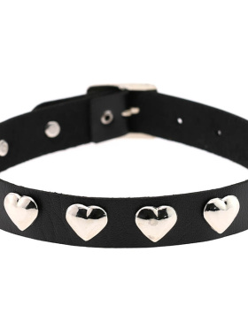 CHOKER桃心爱心心形铆钉皮项圈