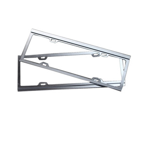 车牌架 新交规牌照架 汽车牌照托 双轨道镁合金车牌框加厚 牌照框