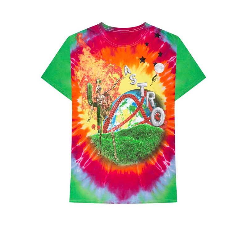 国内现货 TRAVIS SCOTT ASTROWORLD SMILEY TEE 扎染笑脸短袖