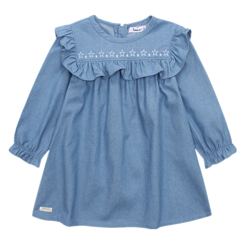 小木马 TWINKIDS童装2018新春款专柜正品 儿童女童可爱牛仔连衣裙