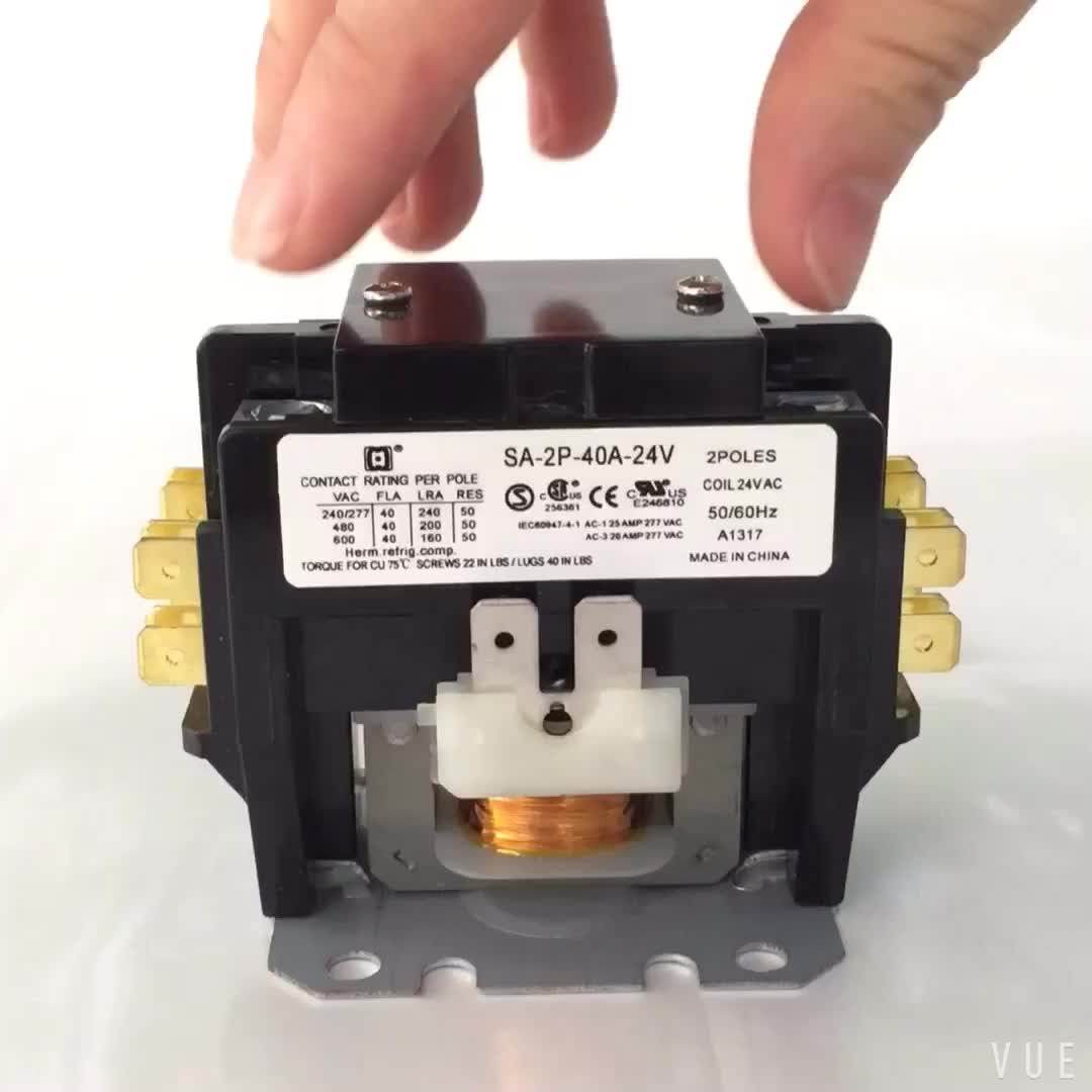 Componentes De Refrigeración 2 Polos 40a 24vac Dp Ac Contactor Para Cuadrado Dhcc Tipo Ac Contactor - Buy 2 Polos,Contactor Magnético De 2 Polos,Contactor De Ca De Tipo Cuadrado Product
