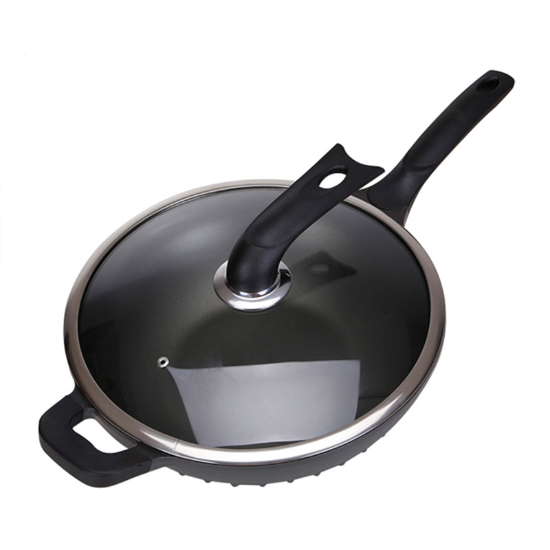 泰丰不粘锅炒菜锅无油烟锅具厨房电磁炉通用不生锈平底锅包邮