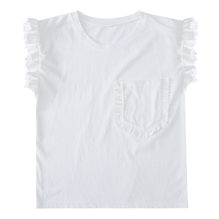 特价清仓 原创设计女装 自制日系可爱花边T恤 背心纯棉宽松百搭