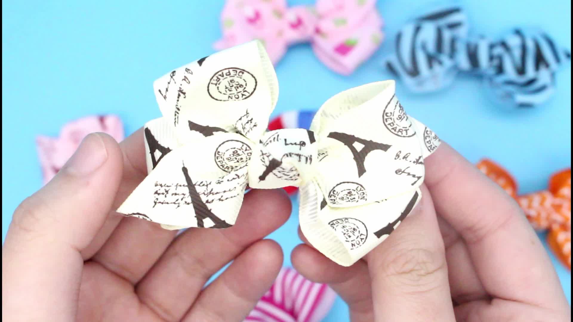 Fancy Korean Grosgrain Goody Baby Kids Hair Bow Barrettes With Fancy Korean Grosgrain Goody Baby Kids Hair Bow Barrettes With Twisted Knot