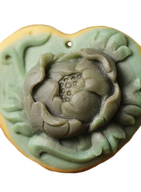 阿拉善玛瑙大师级花开富贵吊坠