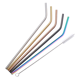 304不锈钢吸管套装加长儿童饮料吸管创意金属铁吸管弯头孕妇吸管