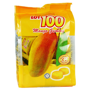 马来西亚LOT100一百份水果汁软糖150g 进口糖果零食品果味袋装