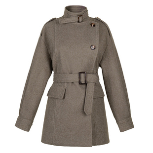 短款毛呢外套女小个子冬季新款夹棉加厚立领呢子收腰保暖洋气大衣