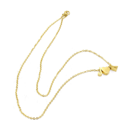 18k金钛钢不掉色锁骨链定制字母